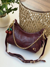 Coach Cherry Charm Hobo Shoulder Bag - Mirror