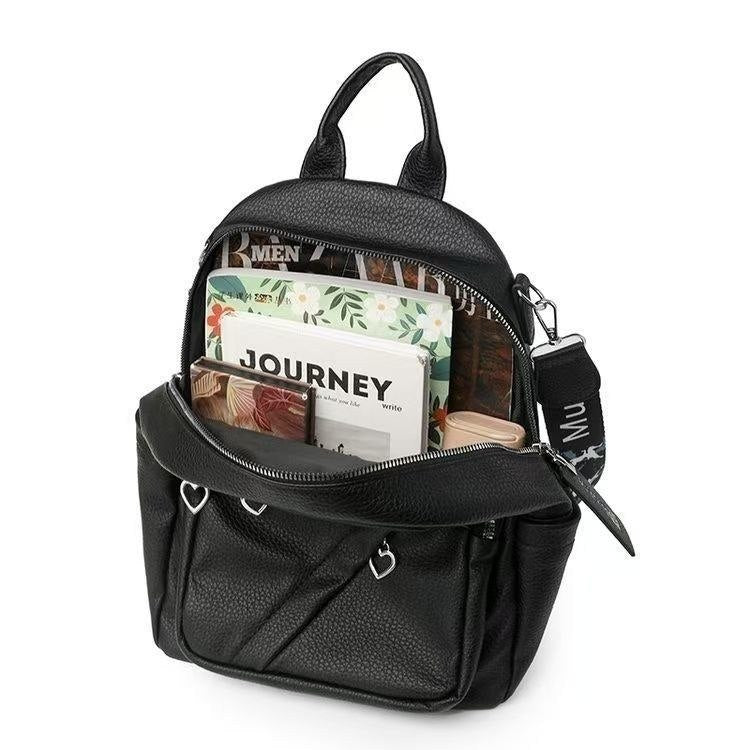 Urban Chic Pebbled Leather Backpack - Mirror - Code 11241