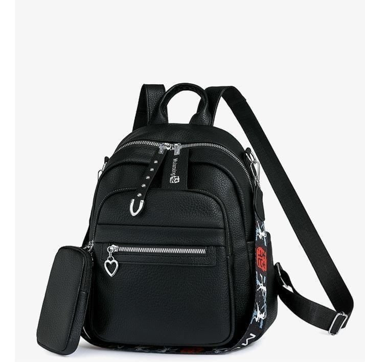 Urban Chic Pebbled Leather Backpack - Mirror - Code 11241