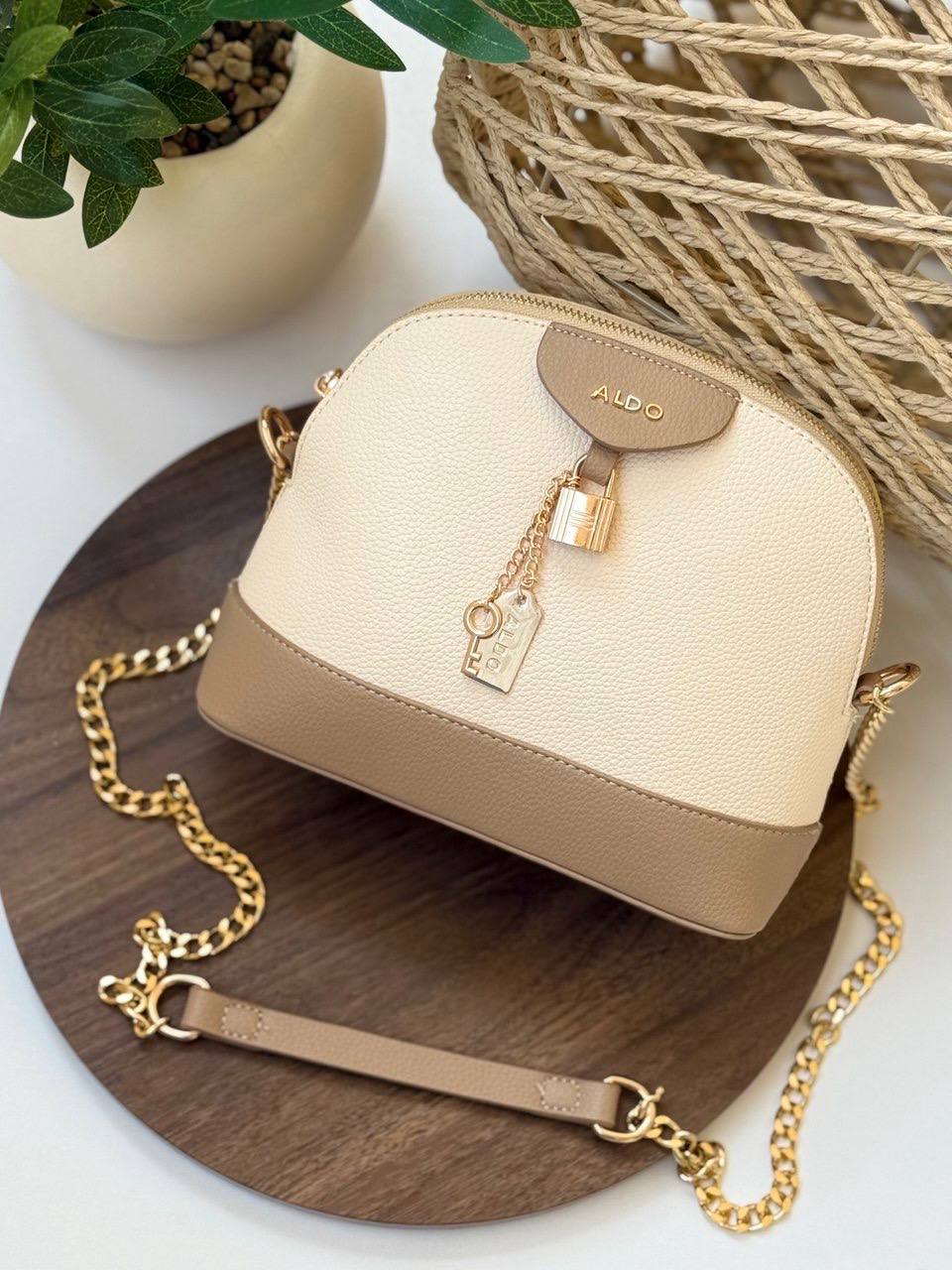Aldo Striped Cross body Bag