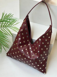 Studded Hobo Shoulder Bag - Code : 2566