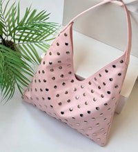 Studded Hobo Shoulder Bag - Code : 2566