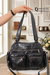 Vintage Multi-Pocket Shoulder Bag - High Copy