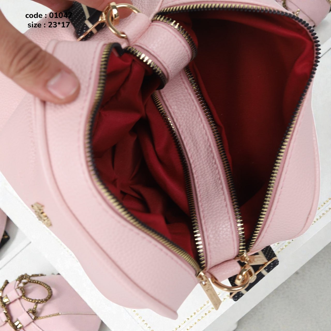 Polo Double Zip Shoulder Bag