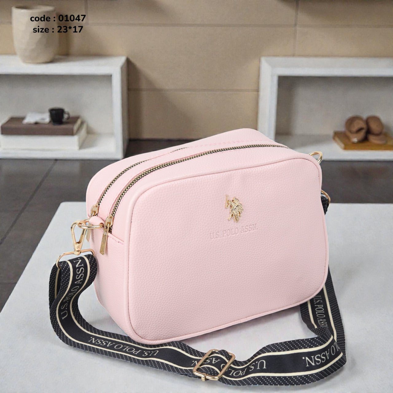 Polo Double Zip Shoulder Bag