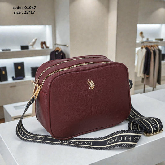 Polo Double Zip Shoulder Bag