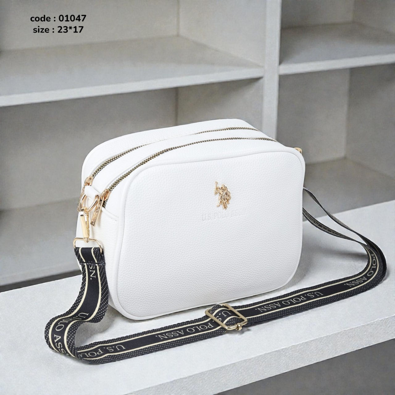 Polo Double Zip Shoulder Bag