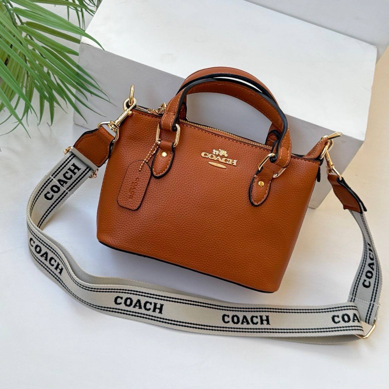 Coach Mini Rowan Satchel in Pebble Leather