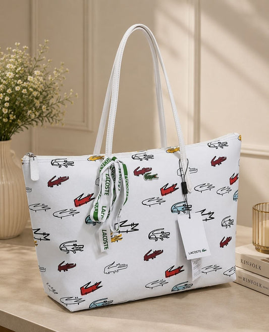Lacoste Print Tote Bag - Mirror