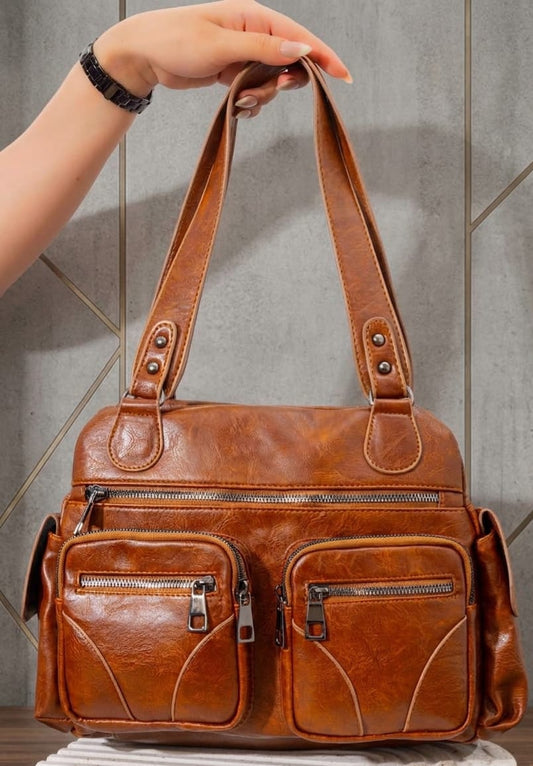 Vintage Multi-Pocket Shoulder Bag - High Copy